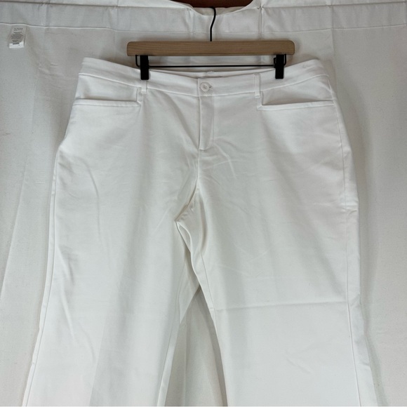 CJ BANKS Women’s Size 18W PETITE Pants Dressy White Stretch High Rise NWT - Picture 4 of 14